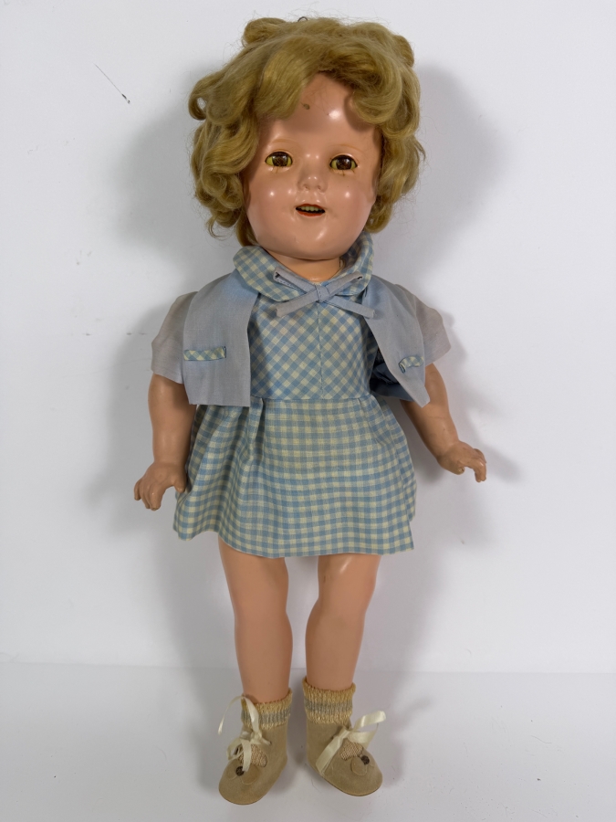 Just Added - Vintage 1930s Ideal Novelty and Toy Co. Shirley Temple Composition Doll 18' [Photo 2]