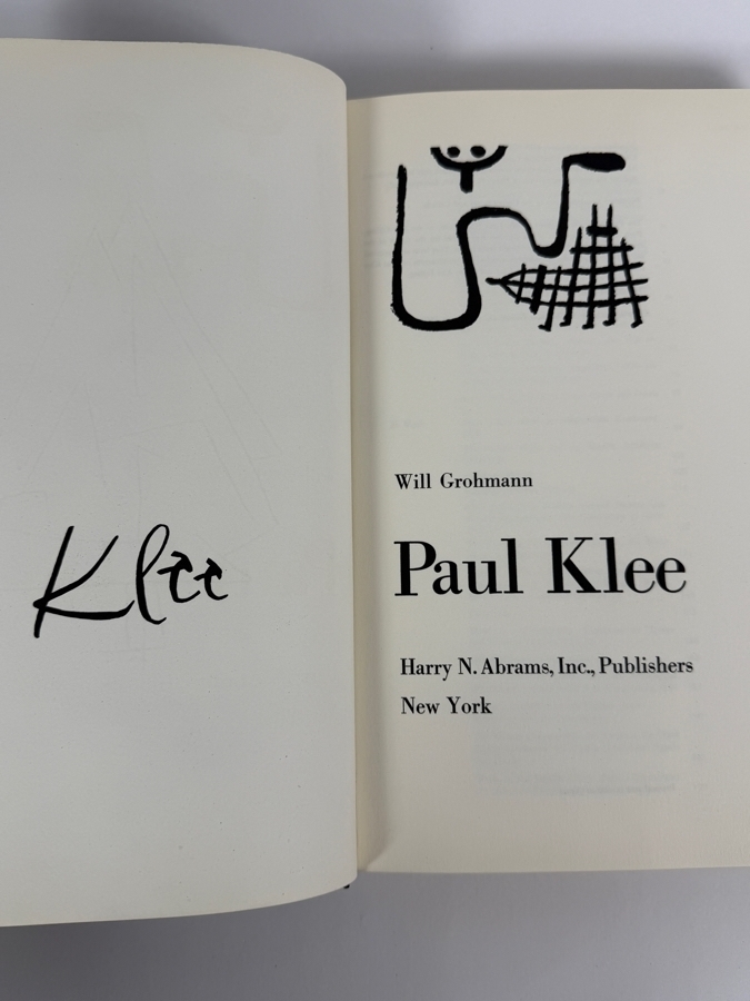 Just Added - Classic Large Coffee Table Hardcover First American Edition Book of Paul Klee by Will Grohmann Published by Abrams in the 1950s [Photo 2]
