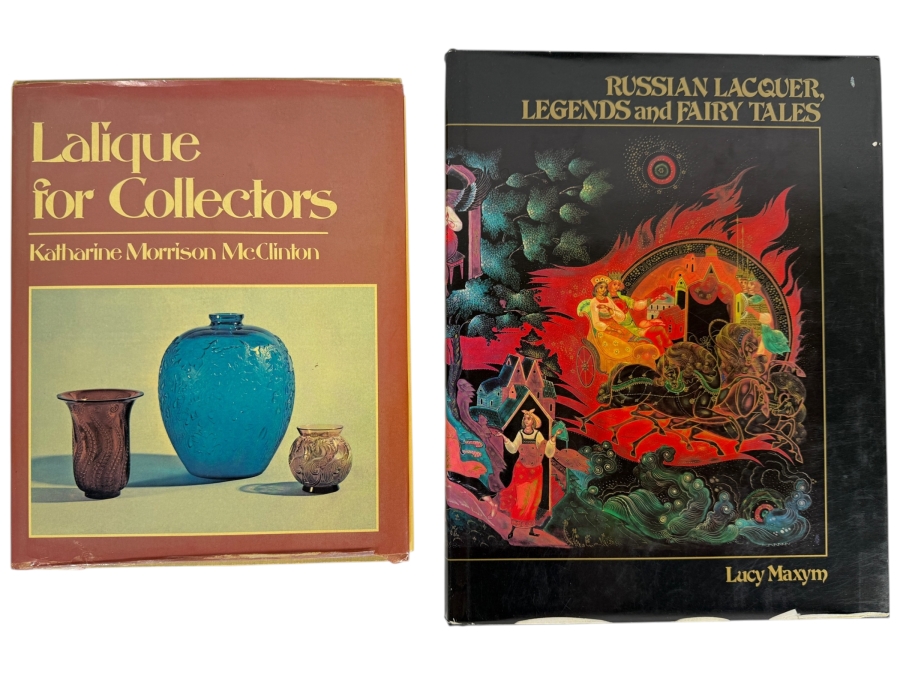 Just Added - Pair of Hardcover Books: Lalique for Collectors by Katharine Morrison McClinton and Russian Lacquer, Legends and Fairy Tales by Lucy Maxym