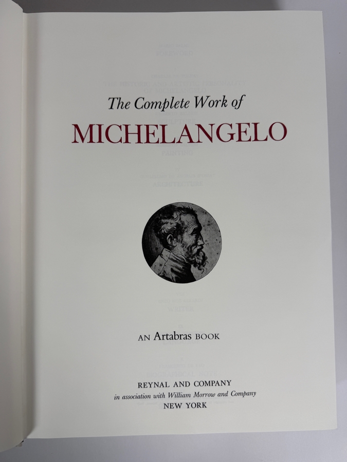  Just Added - Large Coffee Table Hardcover Book 'The Complete Works of Michelangelo' an Artabras Book 11' X 15' [Photo 3]