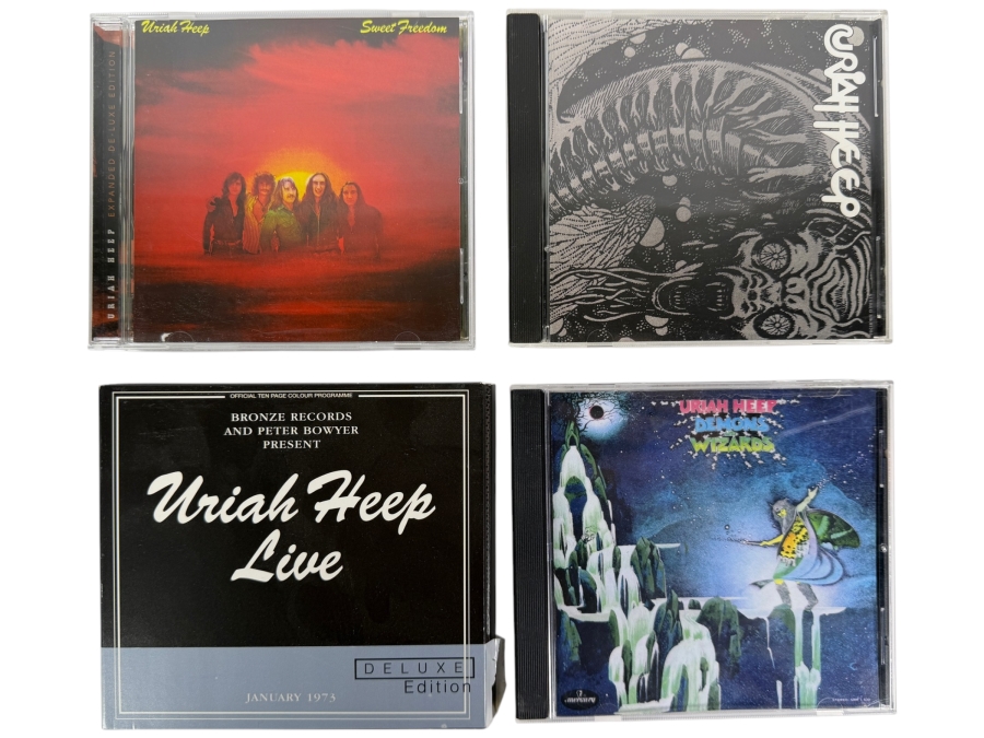 Uriah Heep Essential Progressive Rock and Heavy Metal 5-Disc Compact Disc Album Collection Featuring Definitive Expanded Editions, Landmark Live Recordings, And Roger Dean Cover Art