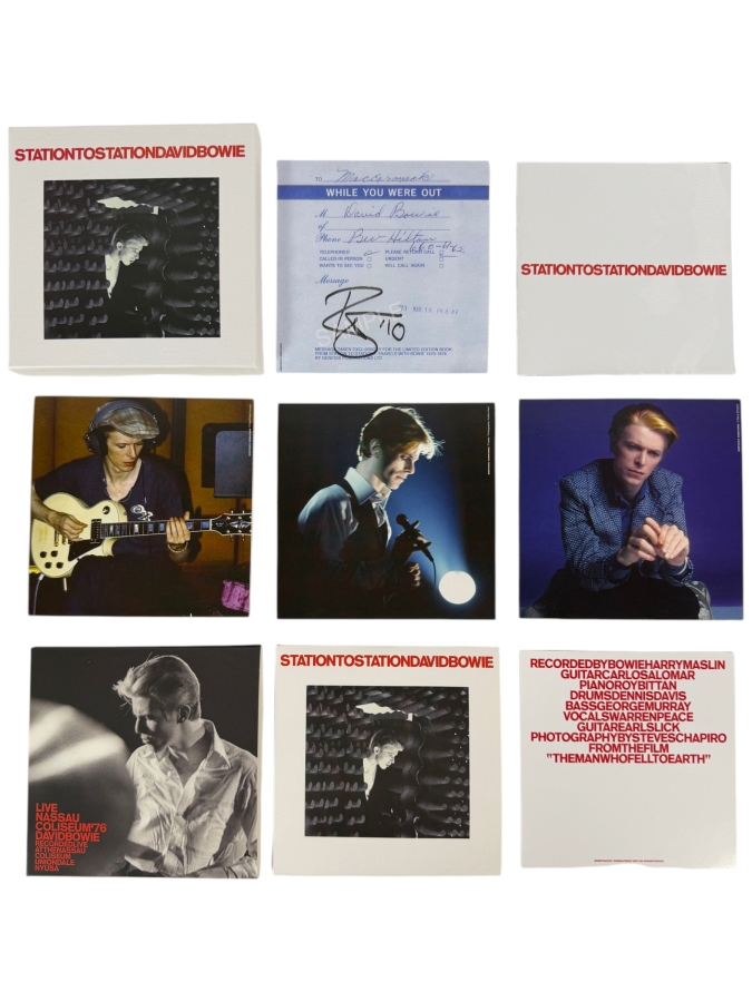 David Bowie 'Station to Station' 2010 Deluxe 3-CD Special Edition Box Set Featuring The Remastered Studio Album, Full 'Live Nassau Coliseum '76' Concert, Replica Postcards, And Photographic Liner Booklet