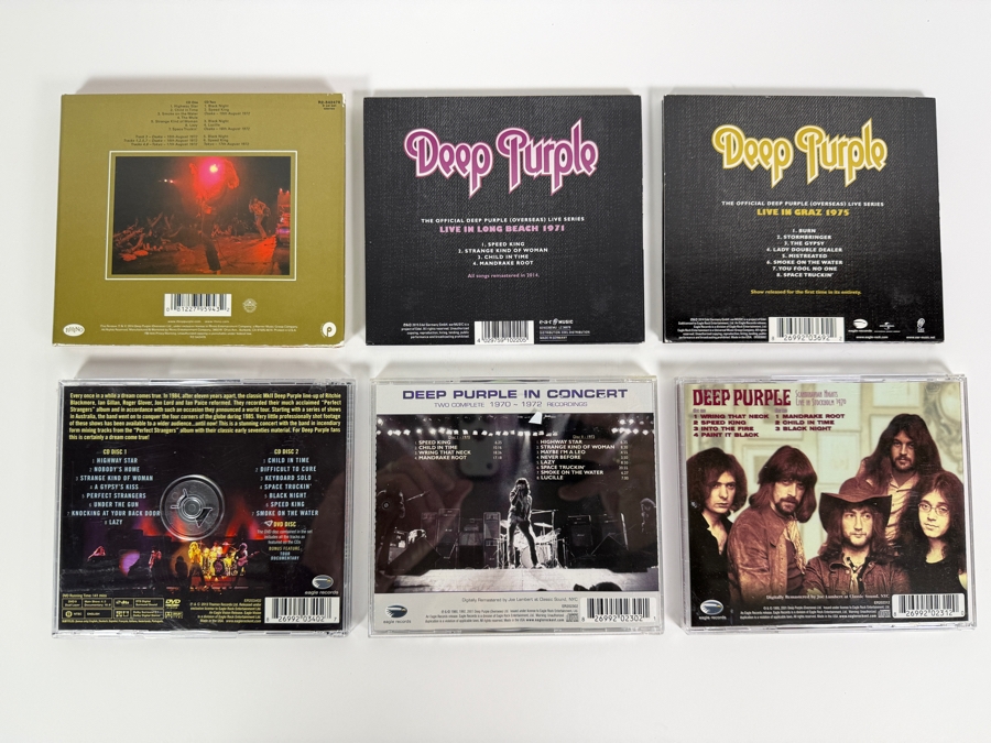 Deep Purple Definitive 9-Disc Live Concert Album Compact Disc Collection Featuring Multi-CD Landmark Releases, Rare 'Overseas Live Series' Pressings, and Remastered Editions [Photo 2]