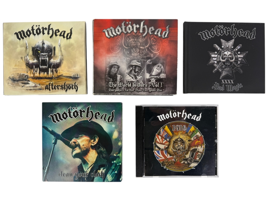Motörhead Definitive 7-Disc Hard Rock & Heavy Metal Compact Disc Collection Featuring Landmark Studio Releases, Multi-Disc Live Albums, and Deluxe Hardcover Media Book Pressings