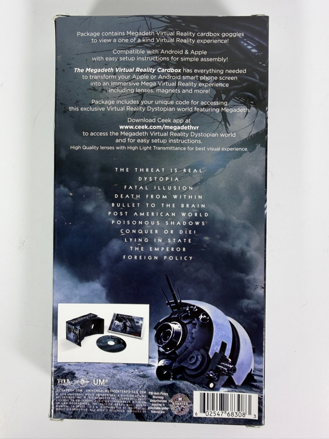 Megadeth Dystopia Limited Edition Deluxe Fan Package CD With Virtual Reality Goggles [Photo 2]