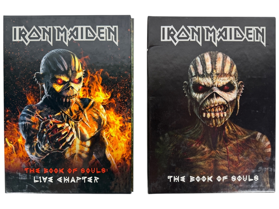 Iron Maiden The Book Of Souls And The Book Of Souls Live Chapter Deluxe Casebook Double CD Set Bundle