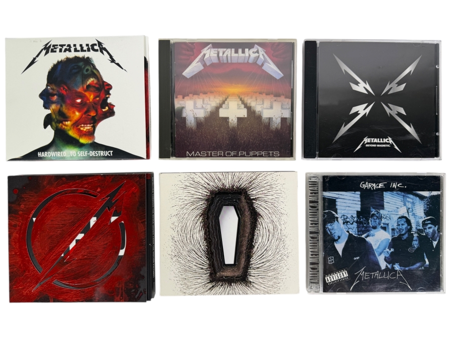 Metallica Studio Albums And Soundtrack Compact Disc Lot Collection