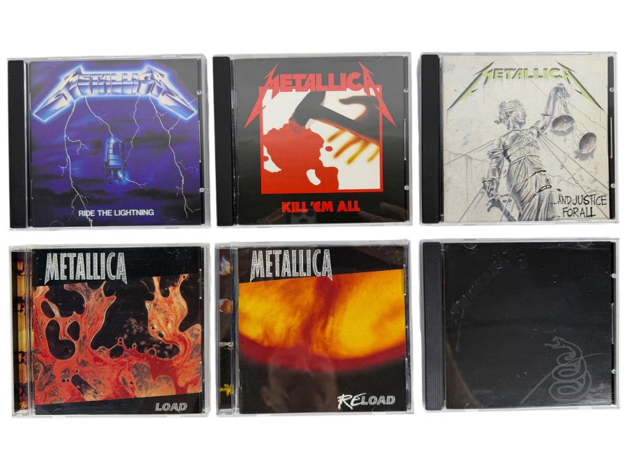 Metallica Studio Albums Jewel Case Compact Disc Collection Six Album Lot