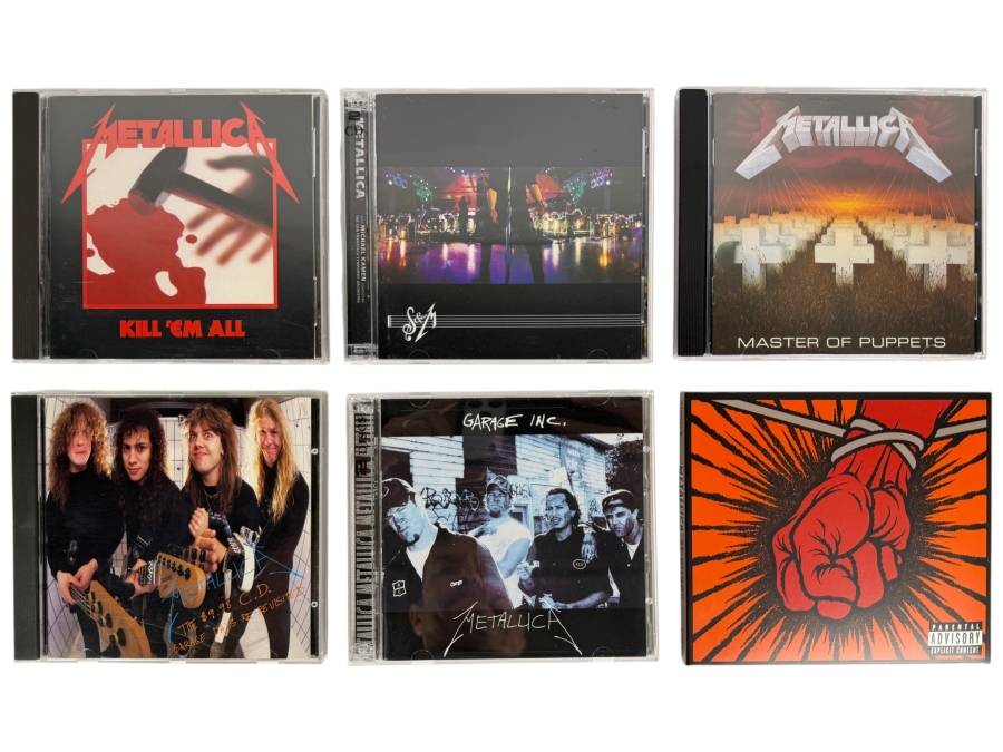 Metallica Studio Live And EP Compact Disc Jewel Case Collection Six Album Lot