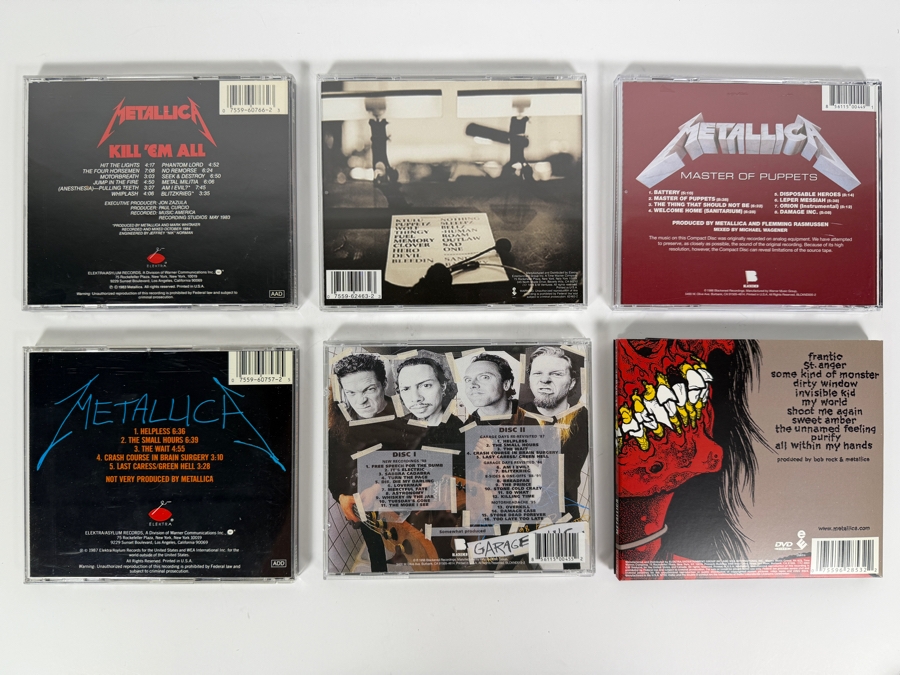 Metallica Studio Live And EP Compact Disc Jewel Case Collection Six Album Lot [Photo 7]