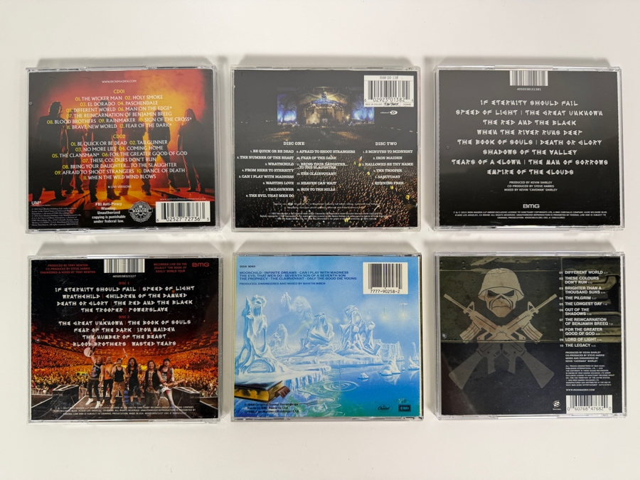 Iron Maiden Studio Albums Jewel Case Compact Disc Collection Six Album Lot [Photo 4]