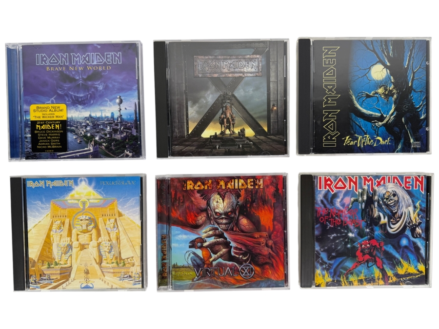 Iron Maiden Studio Albums Jewel Case Compact Disc Collection Six Album Lot