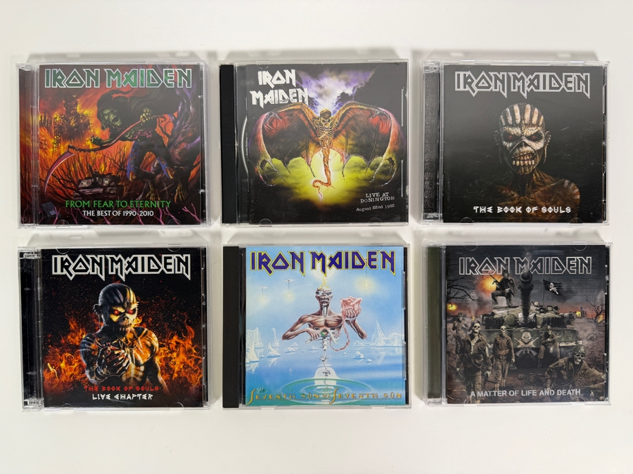 Iron Maiden Studio Albums Jewel Case Compact Disc Collection Six Album Lot [Photo 3]