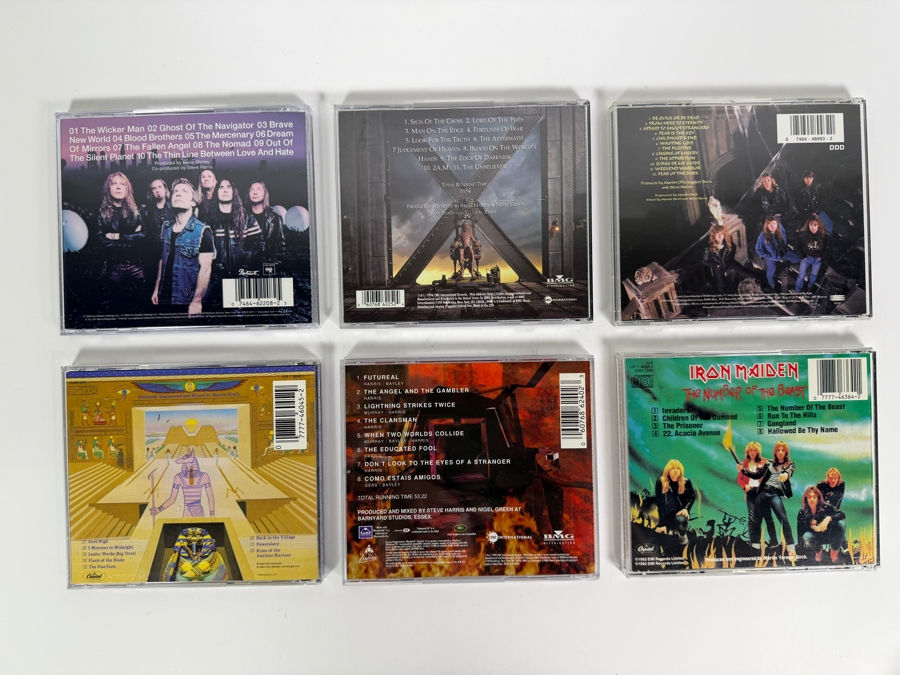 Iron Maiden Studio Albums Jewel Case Compact Disc Collection Six Album Lot [Photo 2]