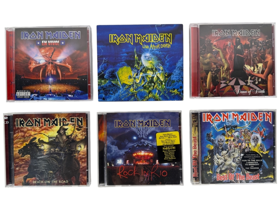 Iron Maiden Live Albums Compilation And Studio Digipak Compact Disc Collection Six Album Lot