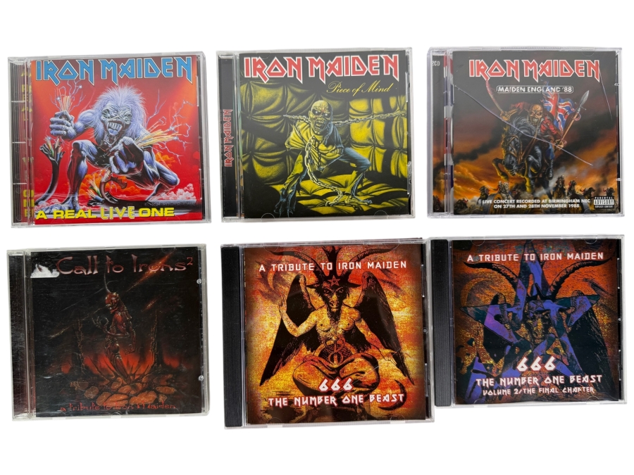 Iron Maiden Studio Live And Tribute Compilation Compact Disc Collection Six Album Lot
