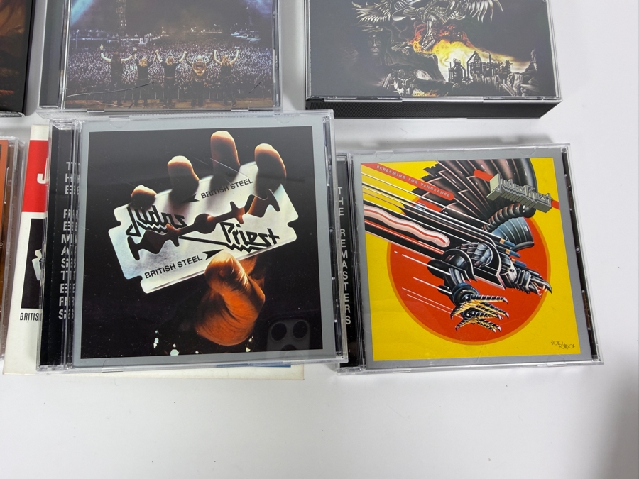 Judas Priest Heavy Metal Studio Live Compilation And Double Album Box Set Compact Disc Lot [Photo 3]