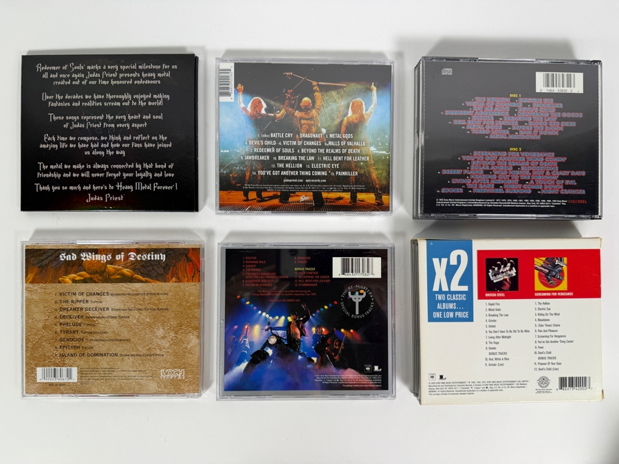 Judas Priest Heavy Metal Studio Live Compilation And Double Album Box Set Compact Disc Lot [Photo 4]