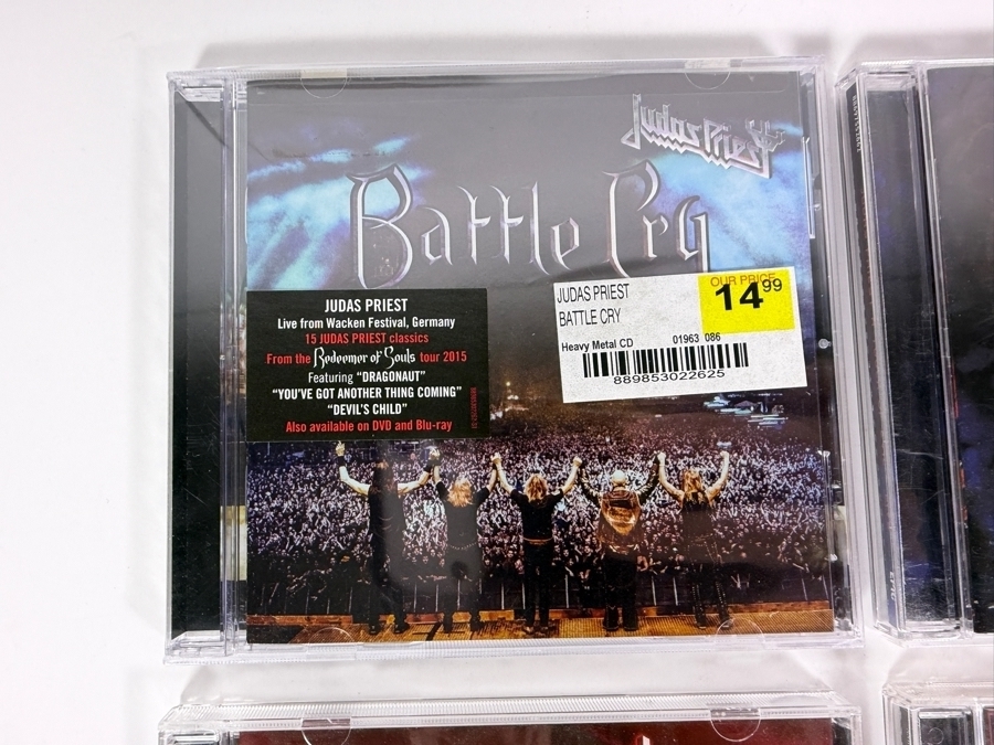 Judas Priest Heavy Metal Studio And Live Concert Compact Disc Four Album Lot [Photo 2]