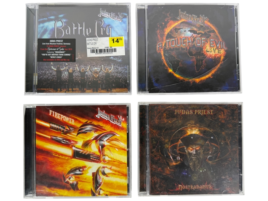 Judas Priest Heavy Metal Studio And Live Concert Compact Disc Four Album Lot