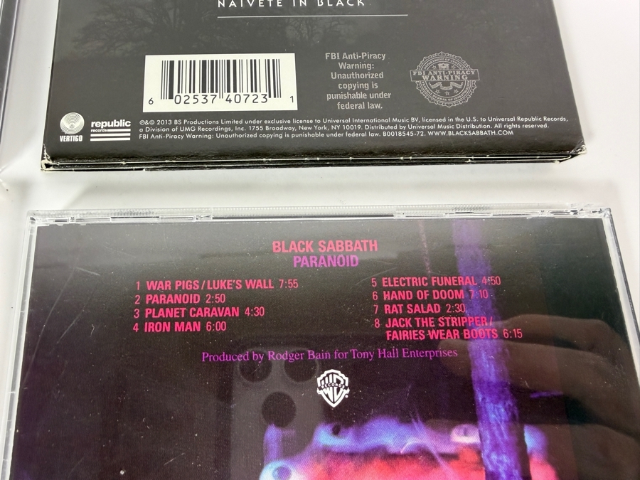 Black Sabbath Studio Live Compilation Digipak And Jewel Case Compact Disc Collection Six Album Lot [Photo 8]