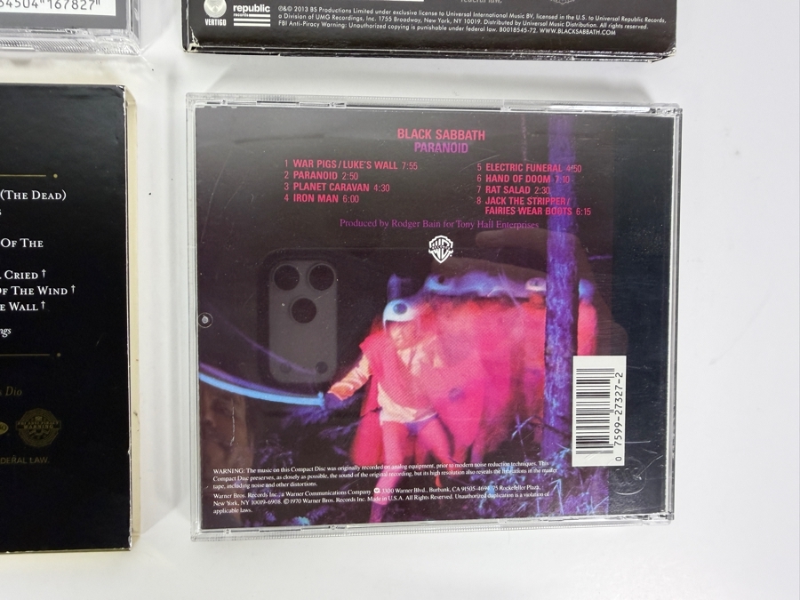 Black Sabbath Studio Live Compilation Digipak And Jewel Case Compact Disc Collection Six Album Lot [Photo 7]