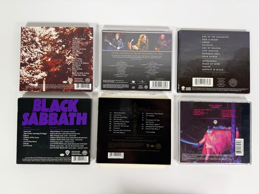 Black Sabbath Studio Live Compilation Digipak And Jewel Case Compact Disc Collection Six Album Lot [Photo 6]