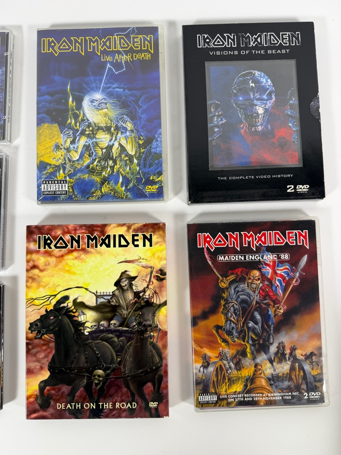 Iron Maiden Studio Live And Video History Compact Disc And Deluxe DVD Collection Six Item Lot [Photo 4]
