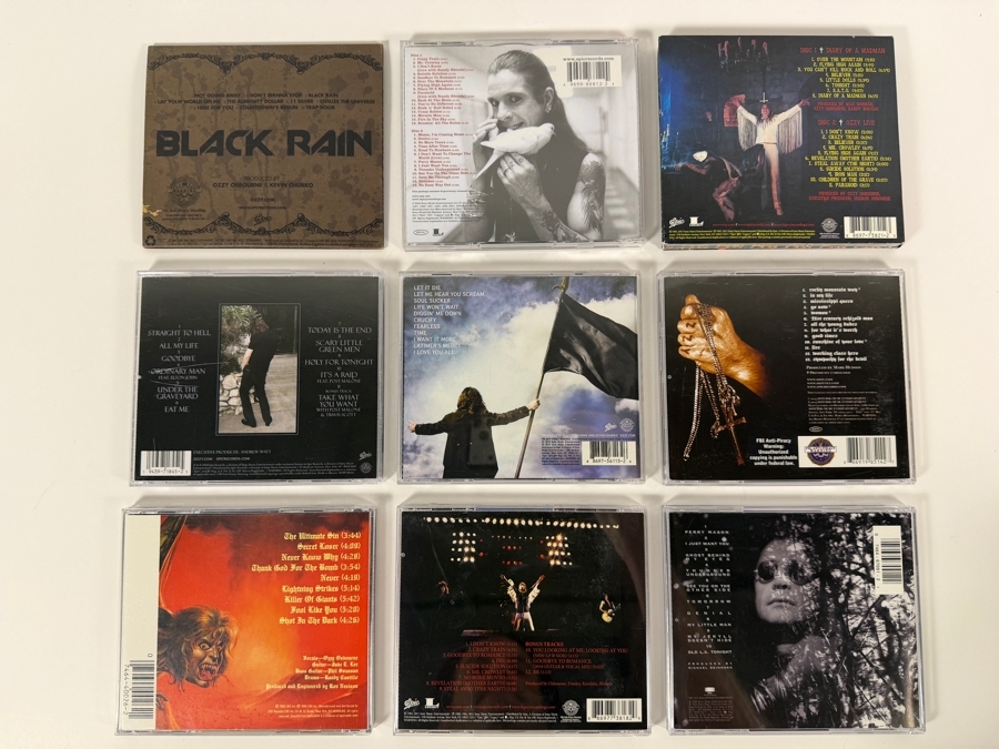 Ozzy Osbourne Studio Albums And Essential Compilations Compact Disc Nine Album Lot [Photo 3]
