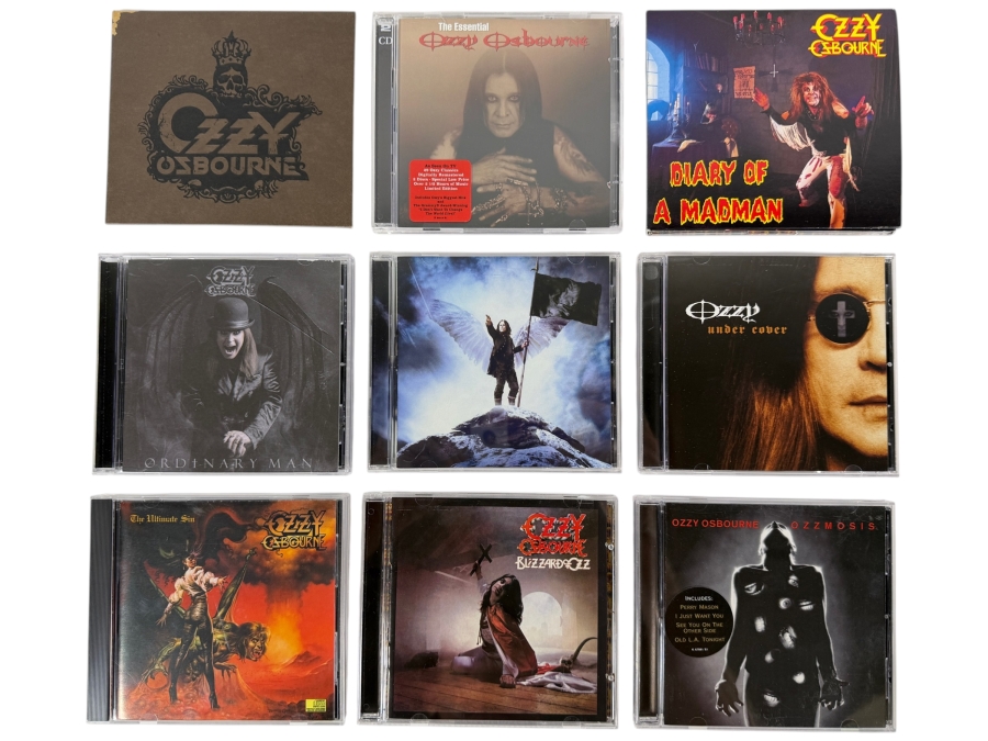Ozzy Osbourne Studio Albums And Essential Compilations Compact Disc Nine Album Lot