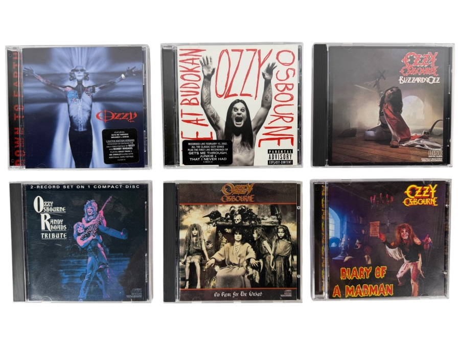 Ozzy Osbourne Classic Studio Live And Tribute Compact Disc Collection Six Album Lot