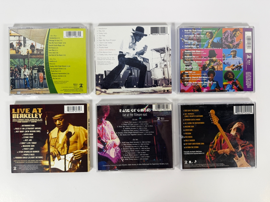 Jimi Hendrix Classic Live Concert Recordings And Blues Compilation Compact Disc Six Album Lot [Photo 2]