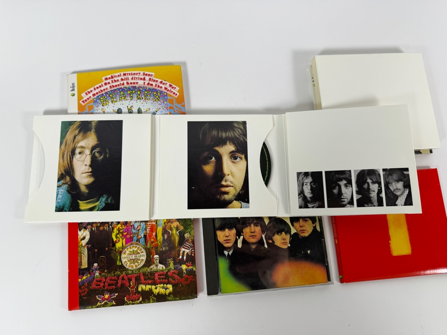 The Beatles Studio Remasters Compilation And White Album Box Set Compact Disc Six Album Lot [Photo 3]