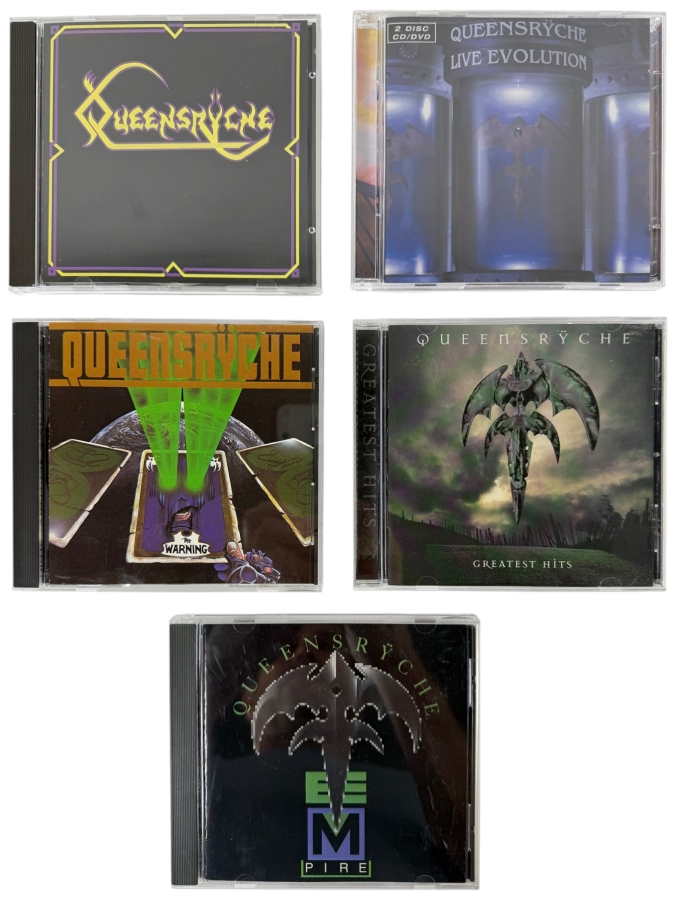 Queensryche Studio Albums Live Concert And Greatest Hits Jewel Case Compact Disc Five Album Lot