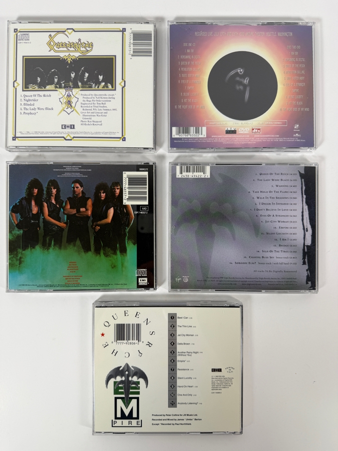 Queensryche Studio Albums Live Concert And Greatest Hits Jewel Case Compact Disc Five Album Lot [Photo 2]