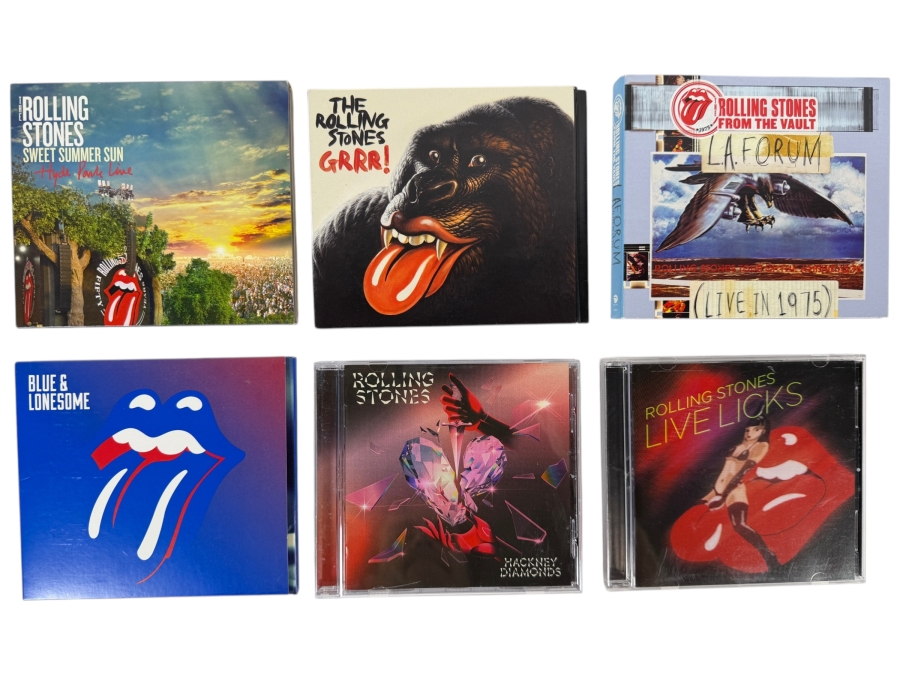 The Rolling Stones Studio Albums Live From The Vault And Greatest Hits Compact Disc Six Album Lot