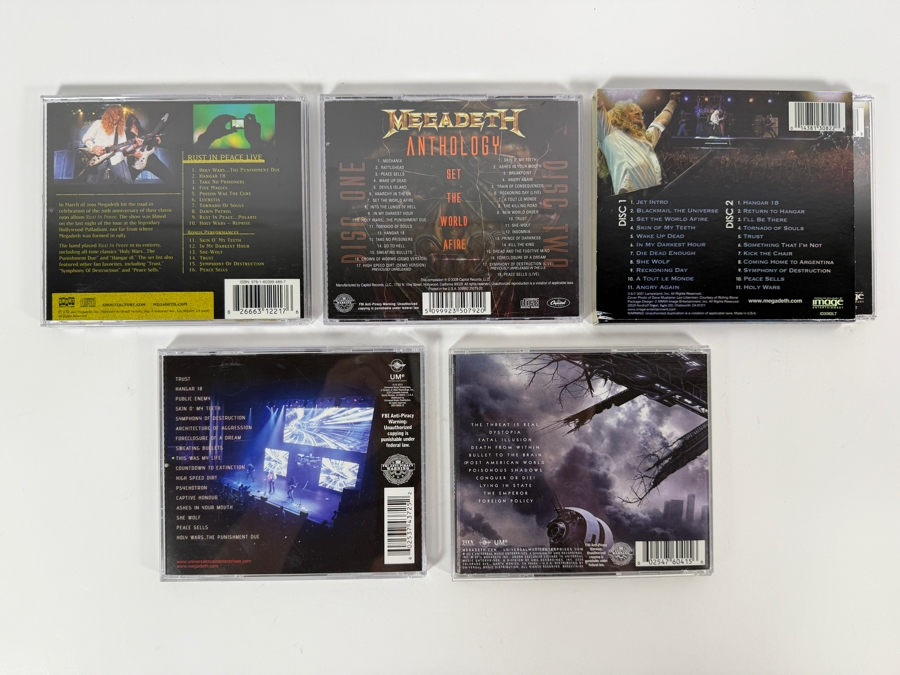 Megadeth Studio Dystopia Live Concert Anthologies And Anniversary Editions Compact Disc Five Album Lot [Photo 2]