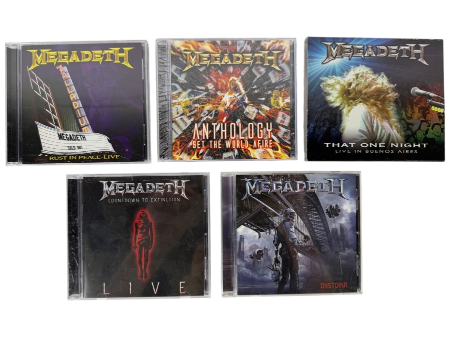 Megadeth Studio Dystopia Live Concert Anthologies And Anniversary Editions Compact Disc Five Album Lot