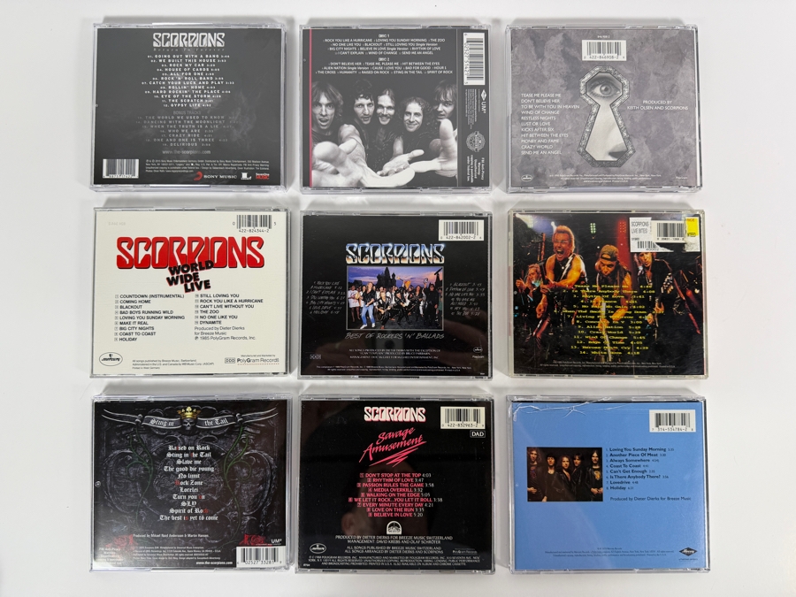 Scorpions Hard Rock Studio Albums Live Concerts And Icon Compilation Compact Disc Nine Album Lot [Photo 2]