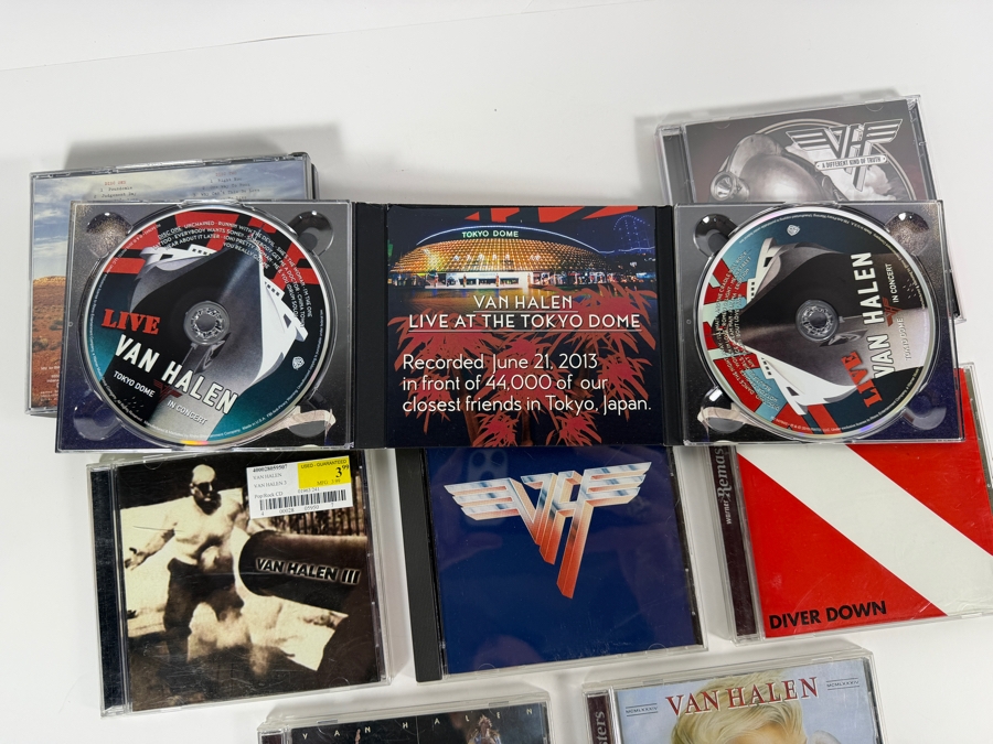 Van Halen Hard Rock Studio Albums And Live Concert Performance Compact Disc Eight Album Lot [Photo 2]