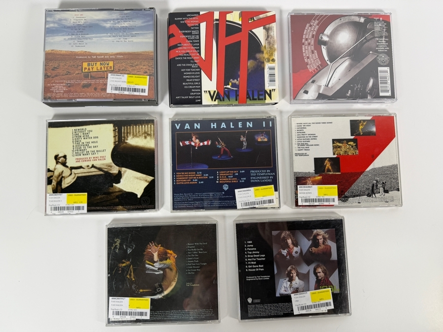Van Halen Hard Rock Studio Albums And Live Concert Performance Compact Disc Eight Album Lot [Photo 3]