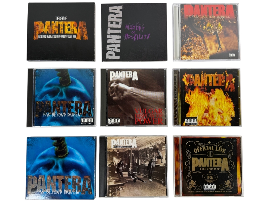 Pantera Groove Metal Studio Albums Compilations And Live 101 Proof Compact Disc Nine Album Lot