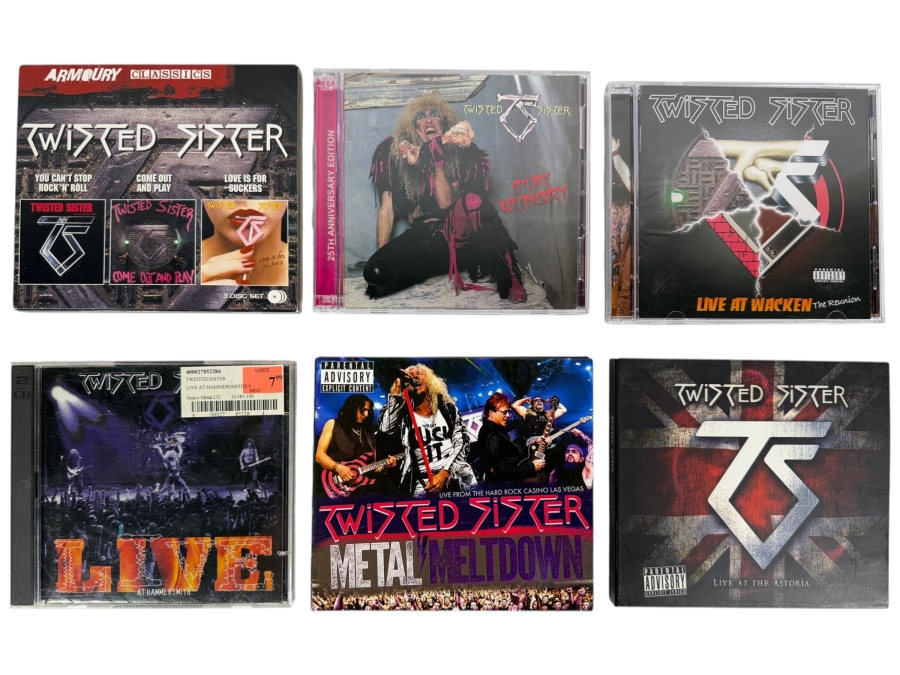 Twisted Sister Glam Metal Studio Box Set Live Albums And Stay Hungry Anniversary Compact Disc Six Item Lot
