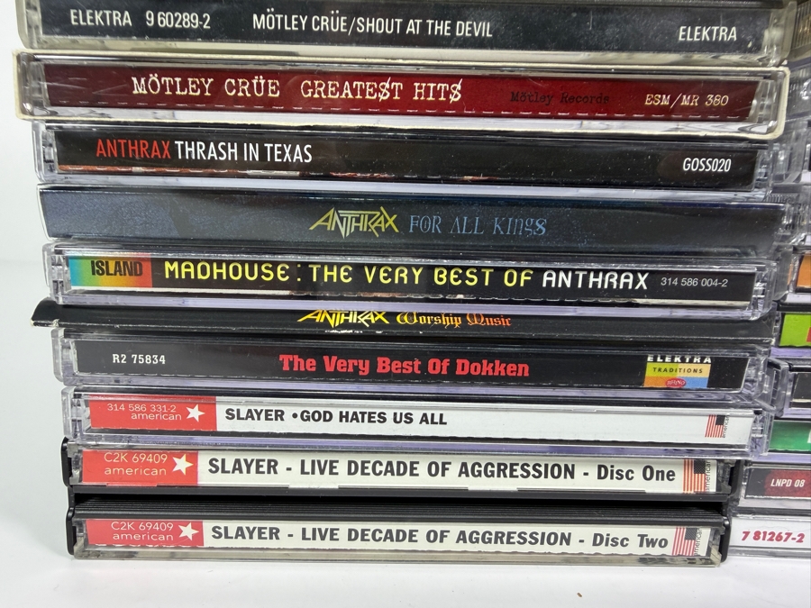 Massive Heavy Metal Hard Rock Thrash And Glam Compact Disc Lot Collection Forty Seven Album Lot [Photo 2]