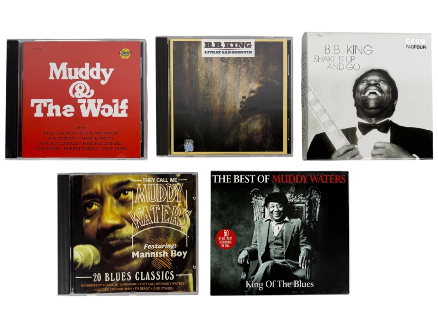 B.B. King And Muddy Waters Classic Blues Studio Live Recordings And Box Set Compilations Compact Disc Five Album Lot