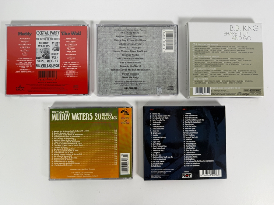B.B. King And Muddy Waters Classic Blues Studio Live Recordings And Box Set Compilations Compact Disc Five Album Lot [Photo 2]