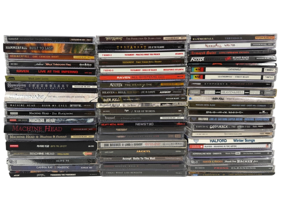 Massive Heavy Metal Power Thrash And Groove Compact Disc Lot Collection Fifty Four Album Lot