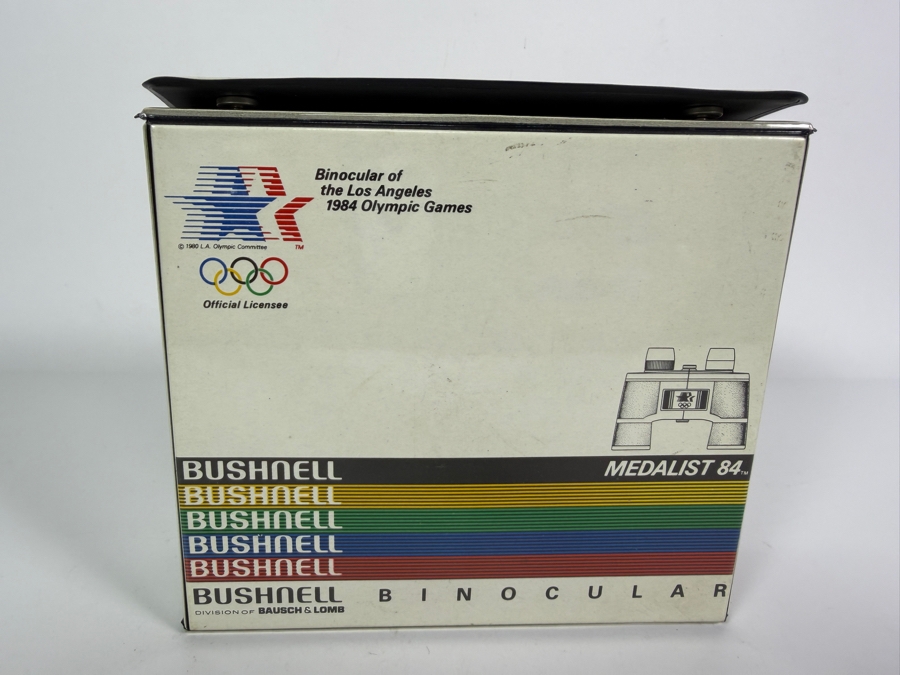 Vintage Bushnell Medalist 84 7x35 Insta Focus Binoculars 1984 Los Angeles Olympic Games Official Licensed Souvenir Memorabilia With Original Box - fix whiteout image [Photo 2]