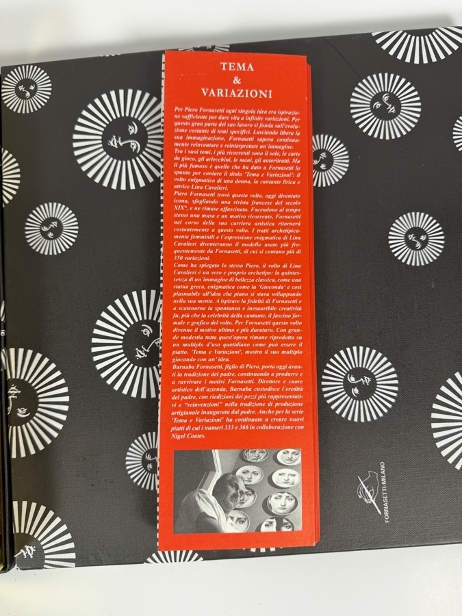 Authentic Fornasetti 'Tema e Variazioni' (Theme and Variations) Porcelain Wall Plate No. 130 – 'Wink' 10.5'W Retails $185 [Photo 7]