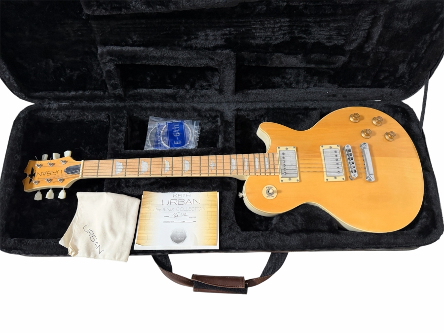 Authentic Keith Urban 'Phoenix Collection' Limited Edition Solid Body Electric Guitar Package in Vintage Natural Ivory